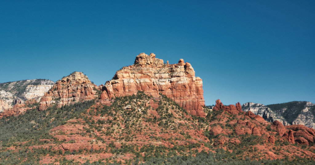 Rock formation against backdrop of blue sky - Depression Treatment Chandler, AZ